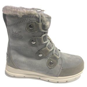 Sorel Women’s Explorer Joan, Gray Winter Boots, Size 5M